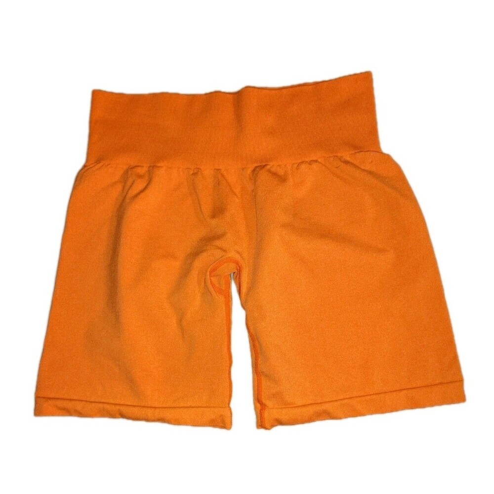 NWOT NVGTN High Waisted Seamless Biker Shorts Orange Large